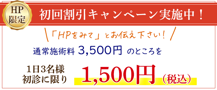 初回割引キャンペーン1500円