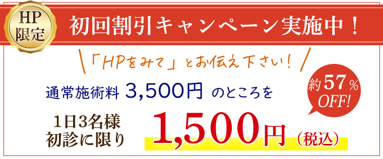 初回割引キャンペーン1500円